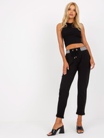 Hurt Czarne dresowe spodnie basic z kieszeniami RUE PARIS