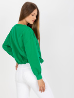 Hurt Zielona bluza bez kaptura z kieszenią RUE PARIS