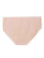 Beżowe majtki damskie z wysokim stanem 