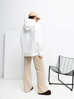 Ecru bluza oversize z naszywką RUE PARIS 