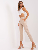 Hurt Jasnobeżowe garniturowe spodnie z guzikami OCH BELLA 