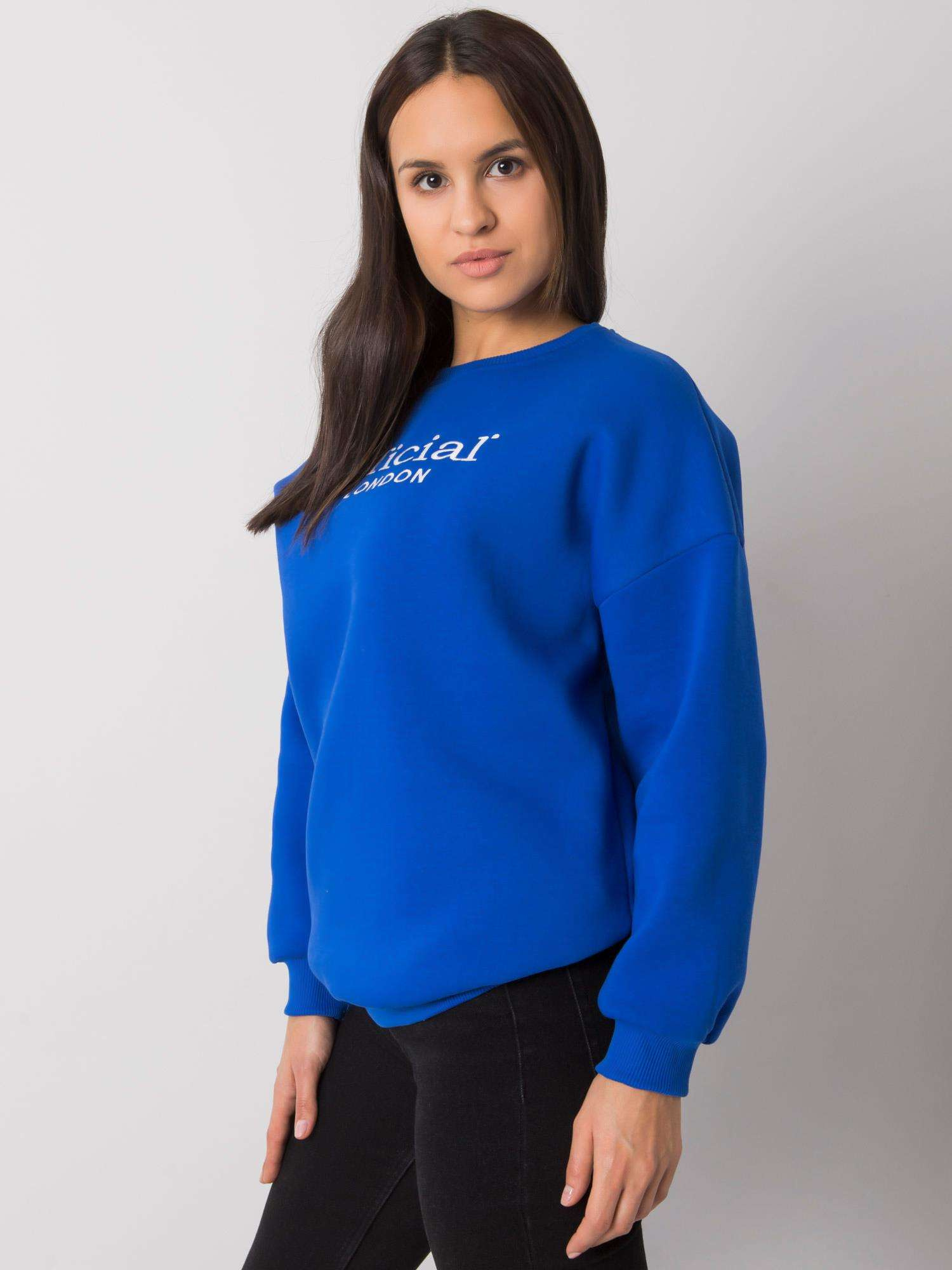 Ciemnoniebieska bluza bez kaptura damska Cherbourg 