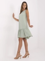 Pistacjowa letnia sukienka bez rękawów Jossie RUE PARIS 