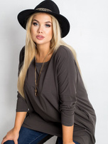 Khaki tunika plus size Moa