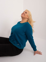 Mořská mikina plus size z bavlny Donna.