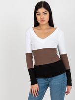 Hurt Biało-czarna codzienna bluzka basic w prążek RUE PARIS