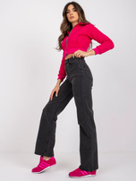 Czarne jeansy damskie regular Fortaleza