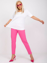 Bílý základní tričko plus size Missy.