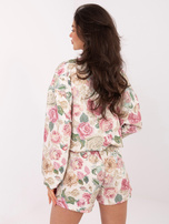 Różowe damskie spódnico-szorty od kompletu 