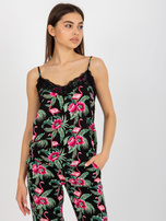 Hurt Top na ramiączkach z koronką i printem FRESH MADE