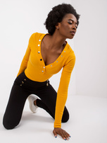 Jasnopomarańczowa bluzka w prążek Tracy RUE PARIS