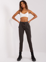 Hurt Khaki dresowe spodnie basic z kieszeniami Aprilia