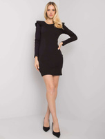 Czarna sukienka mini z falbankami Janet RUE PARIS 