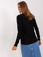 Hurt Czarny sweter klasyczny z okrągłym dekoltem