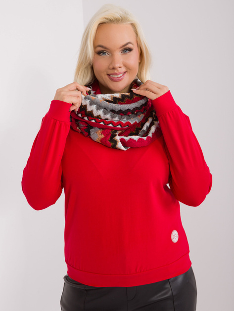 Hurtownia Czerwony damski komin we wzory