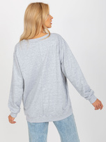 Hurt Szara bluza damska basic bez kaptura