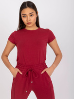 Bordowy t-shirt Peachy