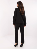 Czarny casualowy komplet ze spodniami RUE PARIS 