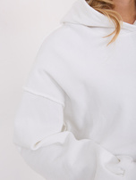 Ecru dresowa bluza z przeszyciami