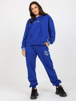 Hurt Ciemnoniebieski luźny komplet dresowy ze spodniami