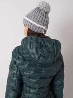 Szara czapka z pomponem