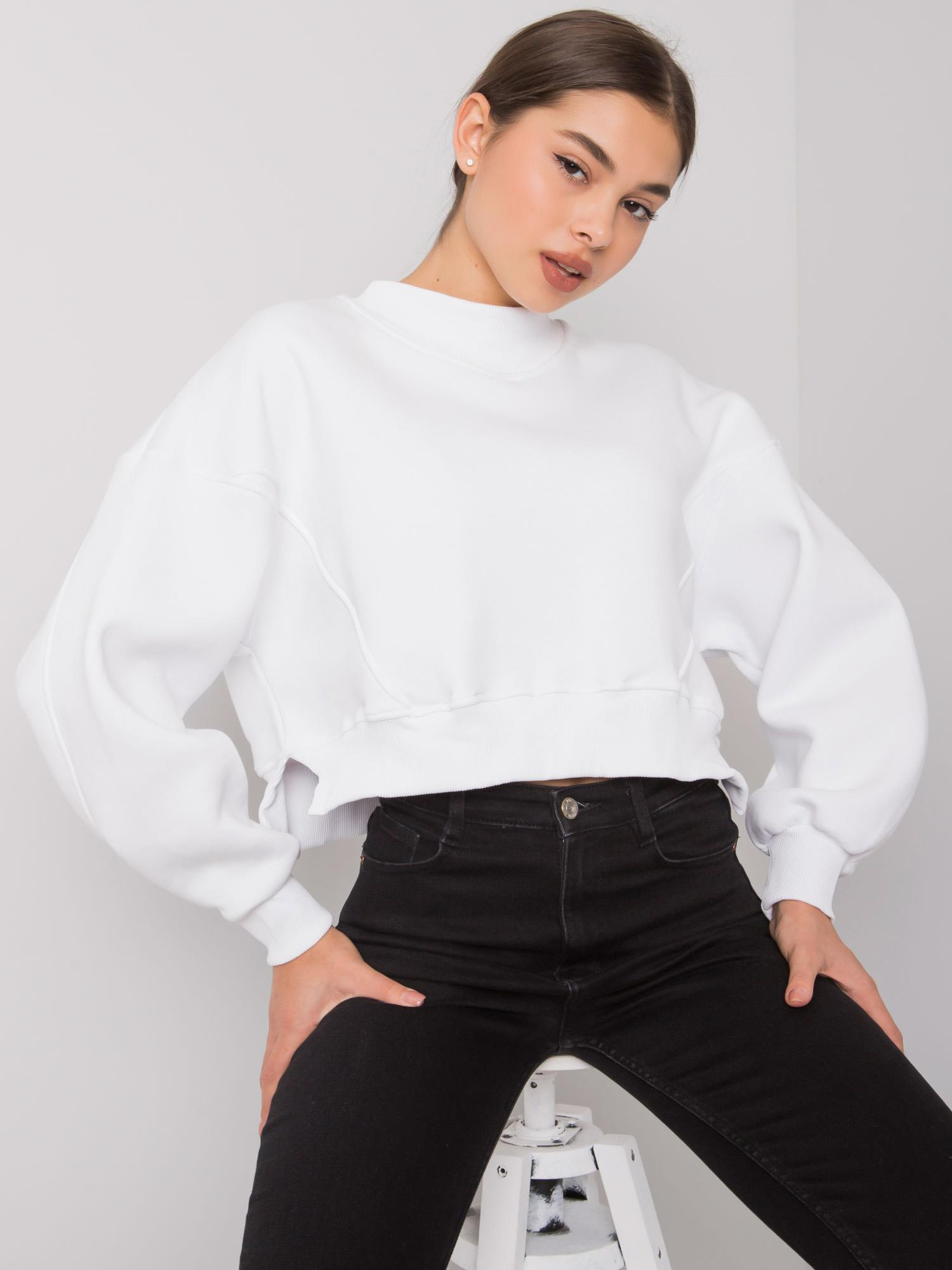 White hooded sweatshirt Thilde 
