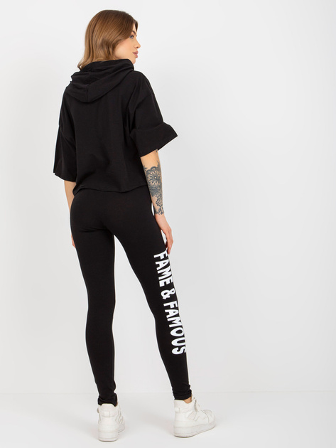 Hurt Czarny dwuczęściowy komplet sportowy z legginsami