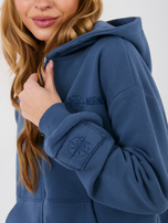 Brudnoniebieska bluza oversize z suwakiem NATURAL SIDE 