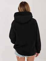 Czarna bluza oversize z ociepleniem RUE PARIS