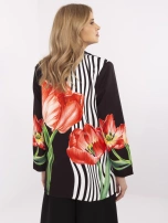 Czarna jednorzędowa marynarka z podszewką