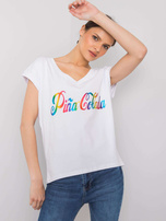 Biały t-shirt z nadrukiem Hollis
