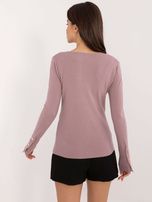 Hurt Brudnofioletowy sweter klasyczny z długim rękawem