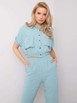 Lila gerippte Leggings Sanja.