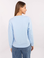 Jasnoniebieska bluza w amerykańskim stylu RUE PARIS 