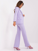 Hurt Jasnofioletowy komplet elegancki ze spodniami