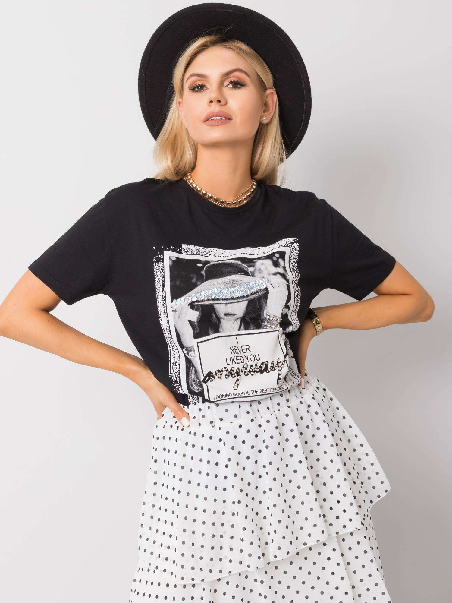 Czarny t-shirt Alessia