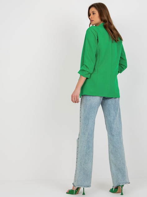 Hurtownia Zielona damska marynarka z rękawem 3/4 Adela