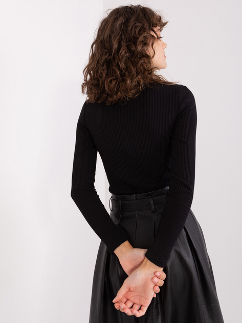 Hurt Czarna bluzka basic w prążek BASIC FEEL GOOD