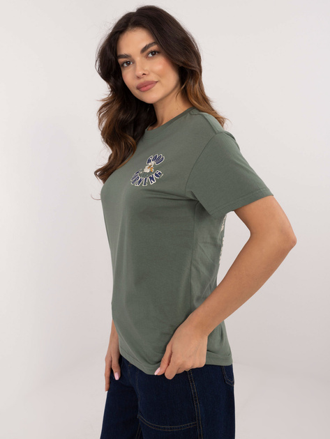 Hurt Khaki t-shirt z nadrukiem na plecach SUBLEVEL