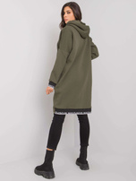 Khaki rozpinana bluza z kapturem Mayar