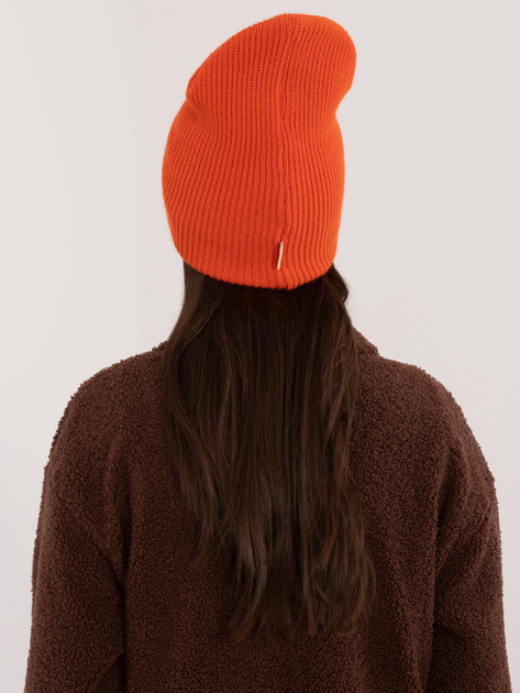 Hurt Pomarańczowa czapka beanie z dzianiny RUE PARIS
