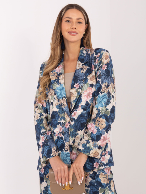 Ciemnoniebieska damska marynarka od garnituru RUE PARIS