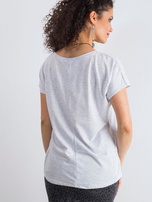 Jasnoszary melanżowy t-shirt Emory
