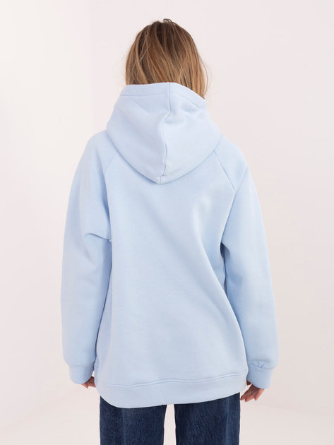 Jasnoniebieska bluza kangurka z kapturem RUE PARIS