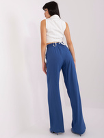 Hurt Ciemnoniebieskie materiałowe spodnie z wiskozy