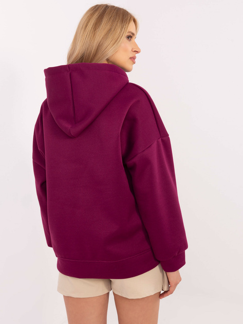 Hurtownia Fioletowa bluza oversize z kieszenią