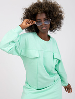 Miętowa sukienka z kieszeniami Carrara