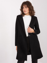 Hurt Czarny klasyczny płaszcz z podszewką OCH BELLA