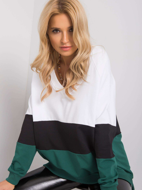 Biało-zielona bluza Lotta RUE PARIS