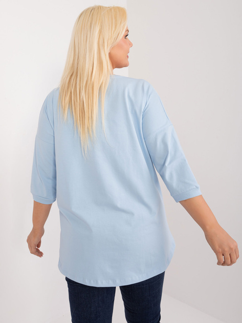 Hurt Jasnoniebieska bluzka plus size z rozcięciami